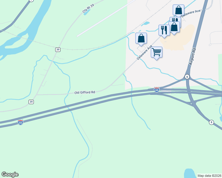 map of restaurants, bars, coffee shops, grocery stores, and more near 210 Old Gifford Road in Bainbridge