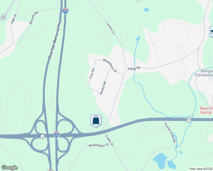 map of restaurants, bars, coffee shops, grocery stores, and more near 10 Bantry Road in Southborough