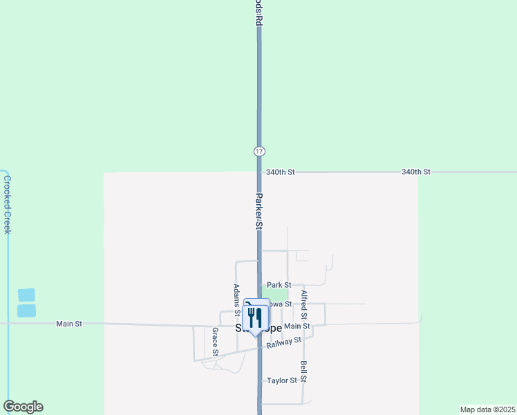 map of restaurants, bars, coffee shops, grocery stores, and more near 2511 Parker St in Stanhope