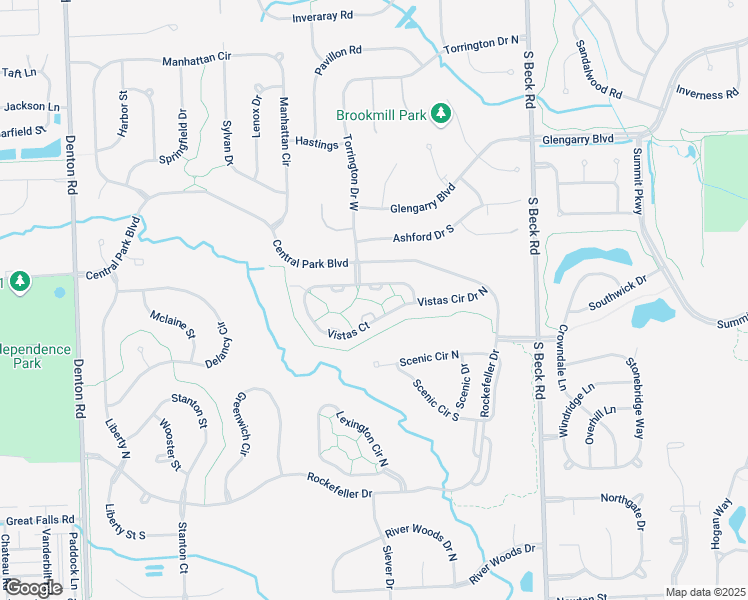 map of restaurants, bars, coffee shops, grocery stores, and more near 47828 Vistas Court in Canton