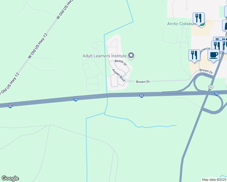 map of restaurants, bars, coffee shops, grocery stores, and more near 23025 Evergreen Circle in Chelsea