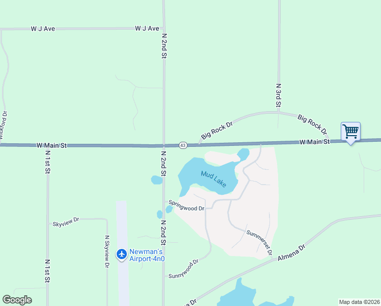 map of restaurants, bars, coffee shops, grocery stores, and more near 9870 West Main Street in Kalamazoo