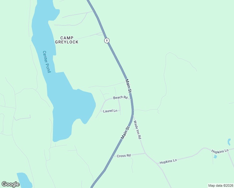 map of restaurants, bars, coffee shops, grocery stores, and more near 1313 Main Street in Becket