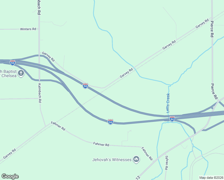 map of restaurants, bars, coffee shops, grocery stores, and more near 17500 Garvey Road in Chelsea