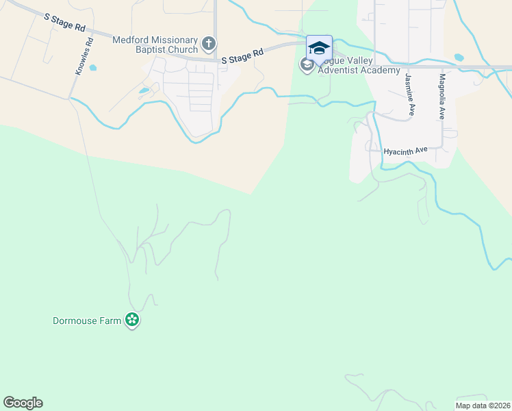 map of restaurants, bars, coffee shops, grocery stores, and more near 3707 South Stage Road in Medford
