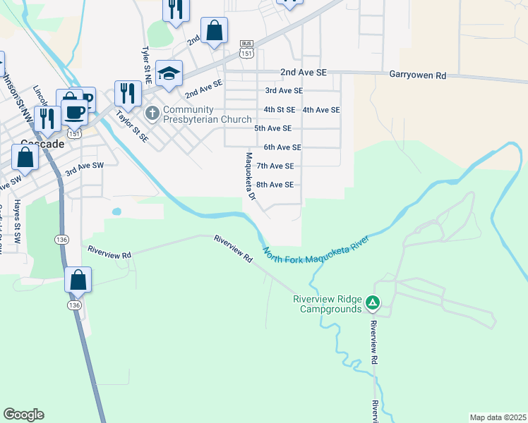 map of restaurants, bars, coffee shops, grocery stores, and more near 900 9th Avenue Southeast in Cascade