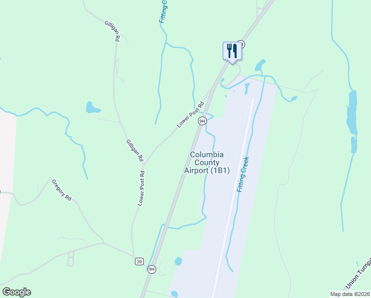 map of restaurants, bars, coffee shops, grocery stores, and more near 132 Lower Post Road in Ghent