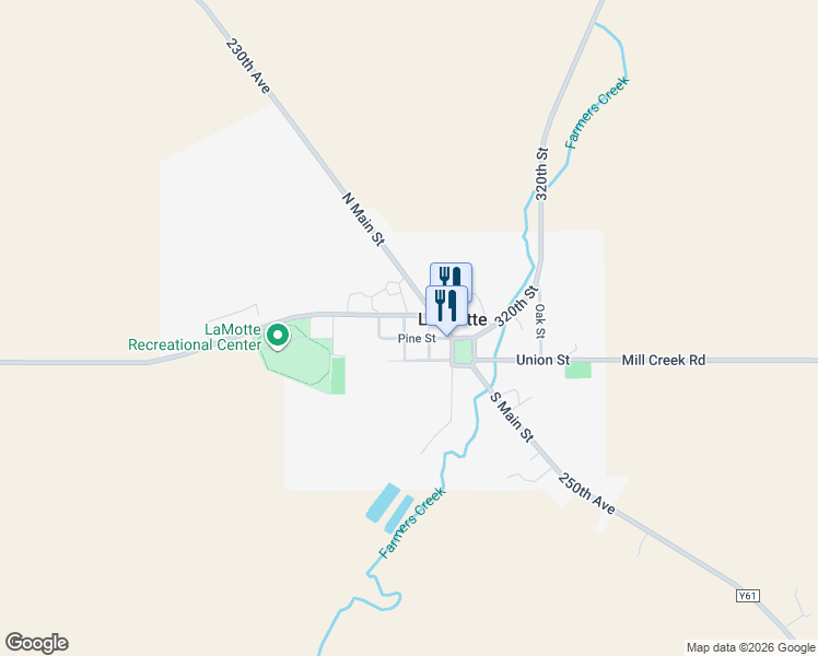 map of restaurants, bars, coffee shops, grocery stores, and more near 400-408 Pine Street in La Motte