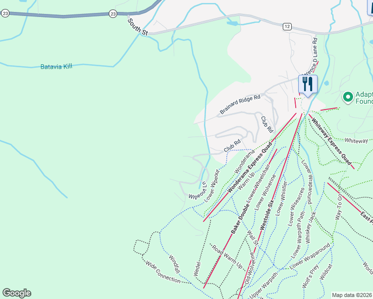 map of restaurants, bars, coffee shops, grocery stores, and more near 2 Rockledge Rd in Windham