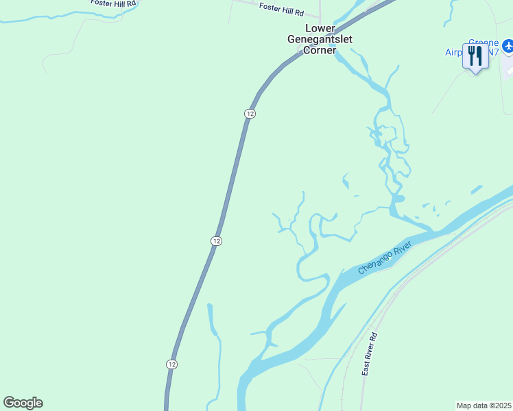 map of restaurants, bars, coffee shops, grocery stores, and more near 918 State Route 12 in Greene