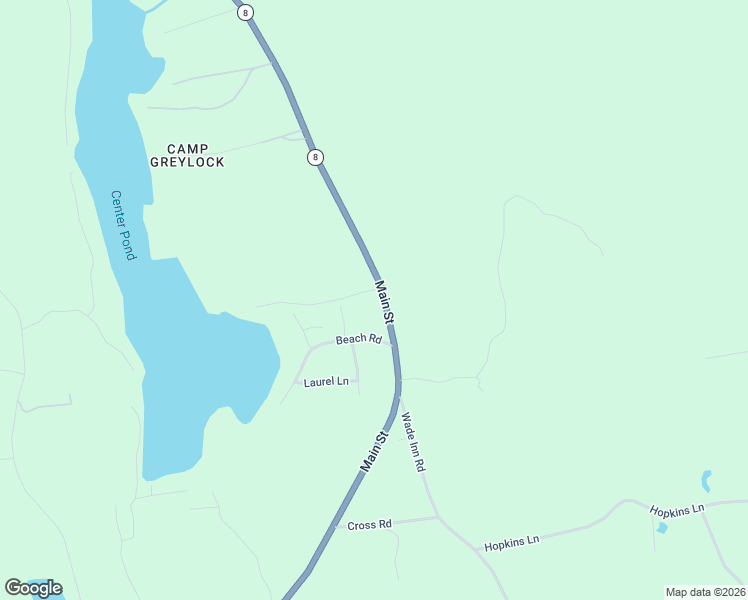 map of restaurants, bars, coffee shops, grocery stores, and more near 1313 Main Street in Becket