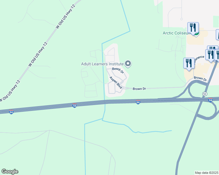 map of restaurants, bars, coffee shops, grocery stores, and more near 23025 Evergreen Circle in Chelsea