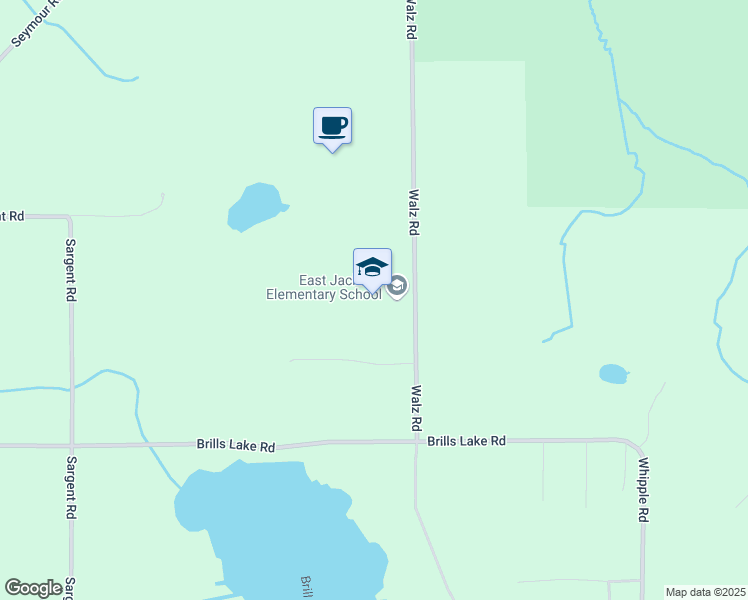 map of restaurants, bars, coffee shops, grocery stores, and more near 4340 Walz Road in Jackson