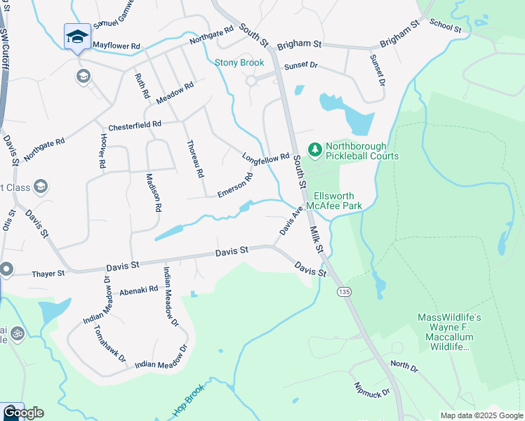 map of restaurants, bars, coffee shops, grocery stores, and more near 12 Saddle Hill Drive in Northborough