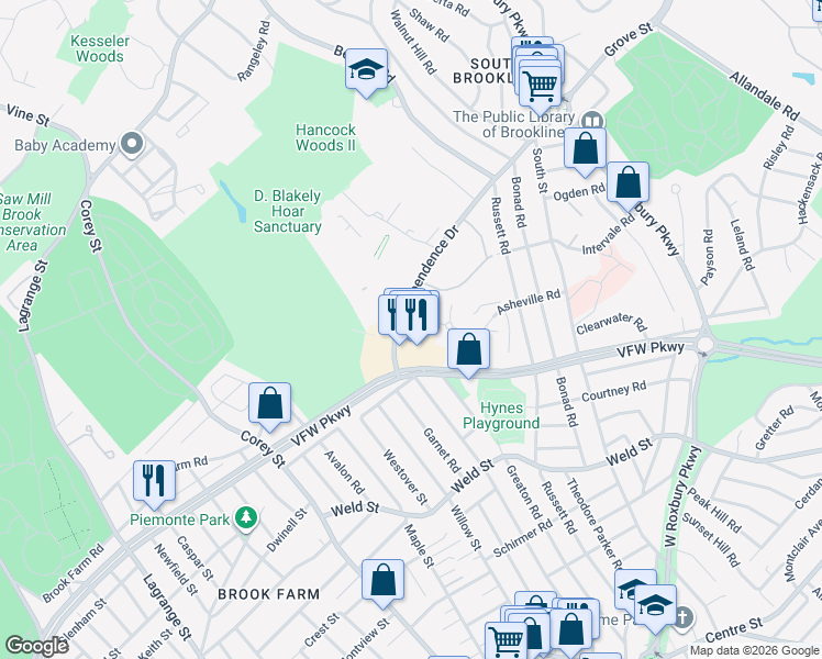 map of restaurants, bars, coffee shops, grocery stores, and more near 234 Independence Drive in Boston