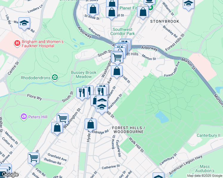 map of restaurants, bars, coffee shops, grocery stores, and more near 48 Wenham Street in Boston