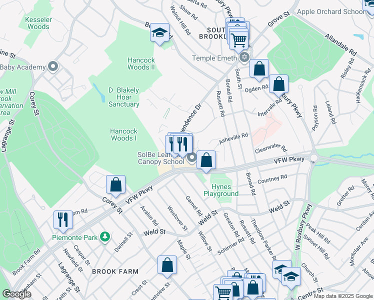 map of restaurants, bars, coffee shops, grocery stores, and more near 234 Independence Drive in Boston