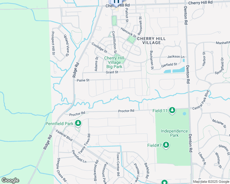map of restaurants, bars, coffee shops, grocery stores, and more near 50251 Eisenhower Drive in Canton