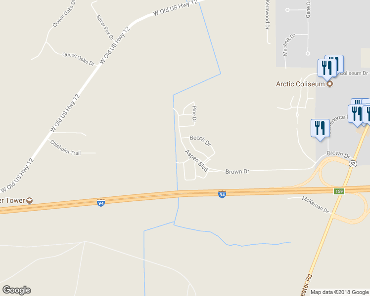 map of restaurants, bars, coffee shops, grocery stores, and more near 19573 Aspen Boulevard in Chelsea