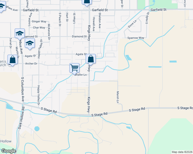 map of restaurants, bars, coffee shops, grocery stores, and more near 2361 Kings Highway in Medford