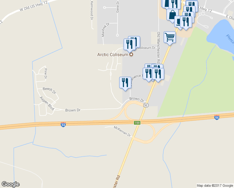 map of restaurants, bars, coffee shops, grocery stores, and more near 3105 Pielemeier Drive in Chelsea