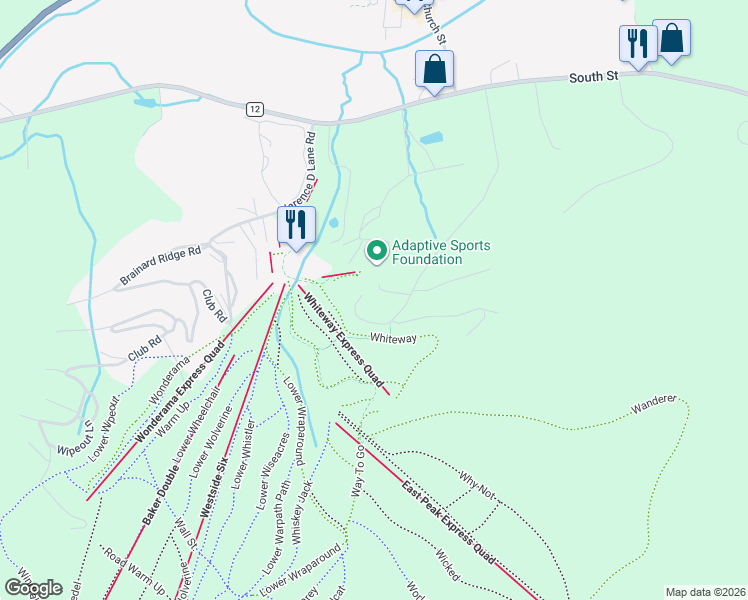 map of restaurants, bars, coffee shops, grocery stores, and more near 138 Trailside Road in Windham