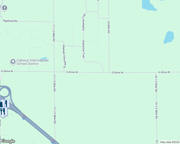 map of restaurants, bars, coffee shops, grocery stores, and more near 17817 G-Drive North in Marshall