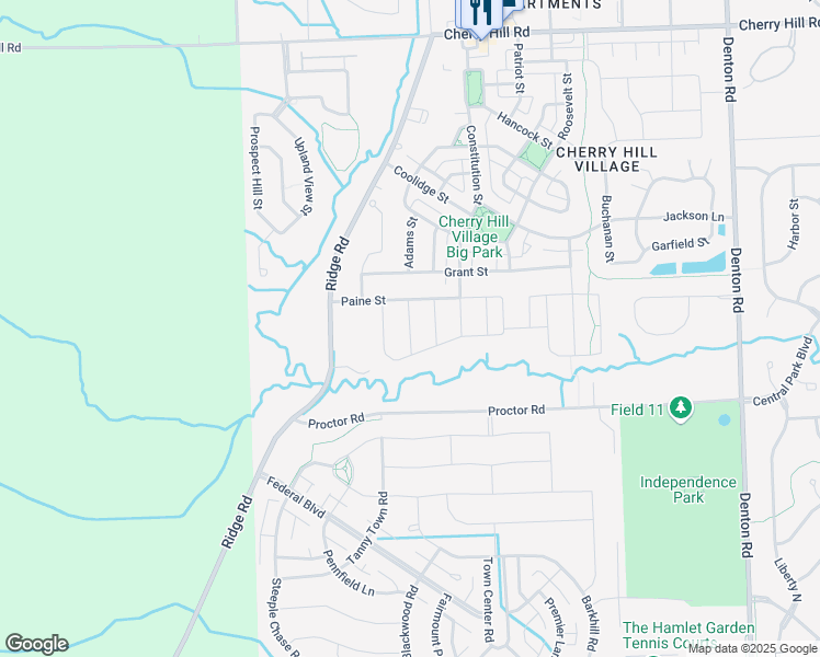 map of restaurants, bars, coffee shops, grocery stores, and more near 50441 Eisenhower Drive in Canton