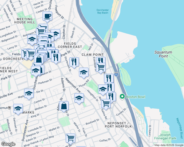 map of restaurants, bars, coffee shops, grocery stores, and more near in 