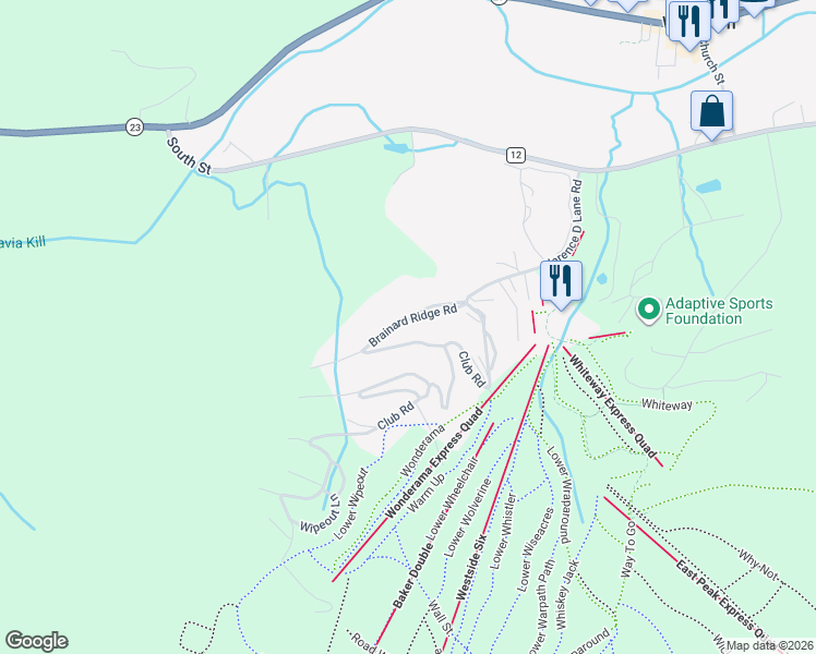 map of restaurants, bars, coffee shops, grocery stores, and more near 49 Brainard Ridge Rd in Windham