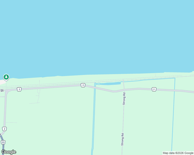 map of restaurants, bars, coffee shops, grocery stores, and more near 111 Ross Beach Road in Belle River
