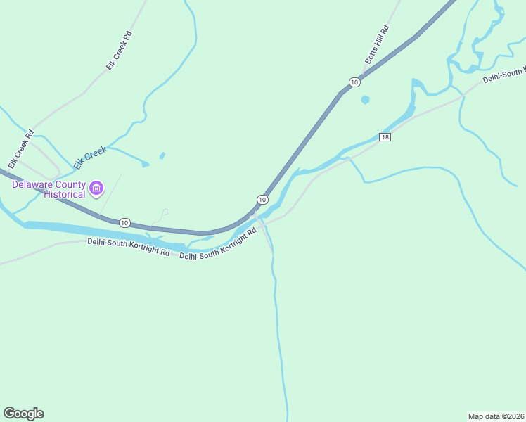 map of restaurants, bars, coffee shops, grocery stores, and more near 47164 Highway 10 in Delhi