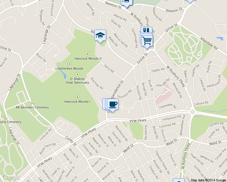 map of restaurants, bars, coffee shops, grocery stores, and more near in 