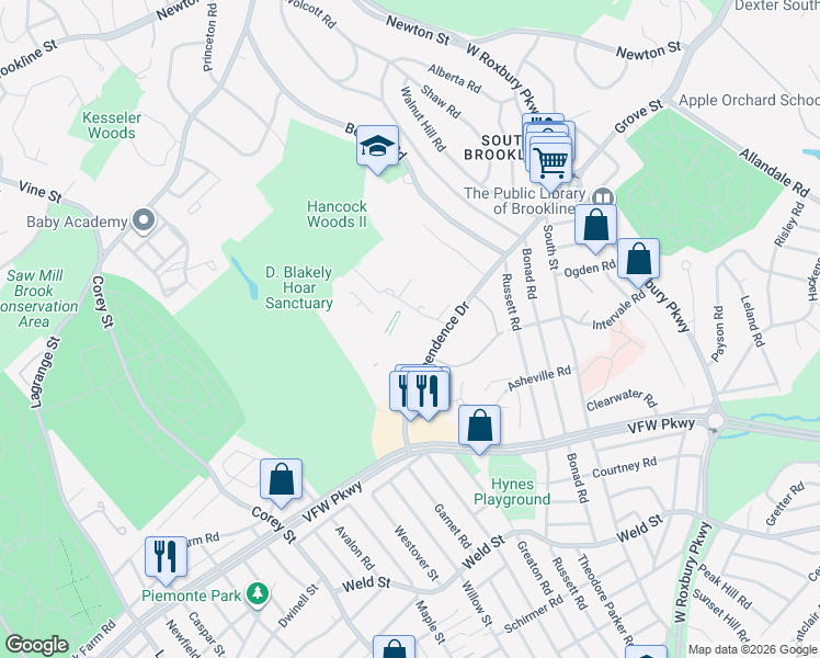 map of restaurants, bars, coffee shops, grocery stores, and more near in 