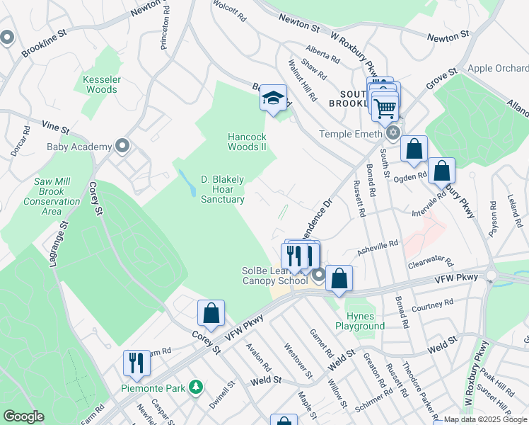 map of restaurants, bars, coffee shops, grocery stores, and more near in 