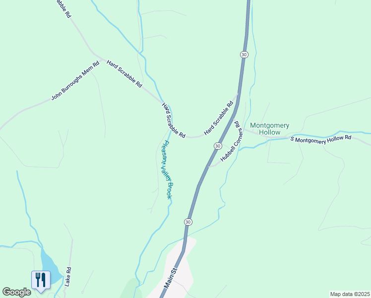 map of restaurants, bars, coffee shops, grocery stores, and more near 399 Hard Scrabble Road in Roxbury
