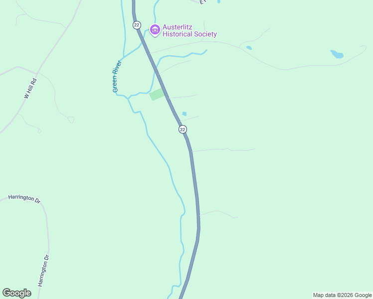 map of restaurants, bars, coffee shops, grocery stores, and more near 11550 State Highway 22 in Austerlitz