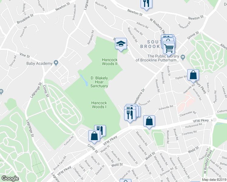 map of restaurants, bars, coffee shops, grocery stores, and more near in 