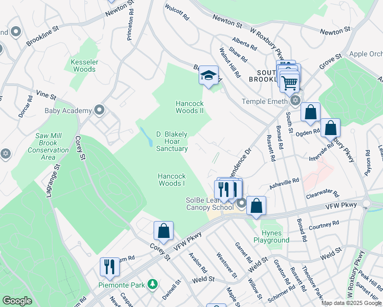 map of restaurants, bars, coffee shops, grocery stores, and more near in 