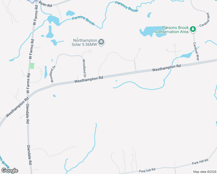 map of restaurants, bars, coffee shops, grocery stores, and more near Westhampton Road in Northampton