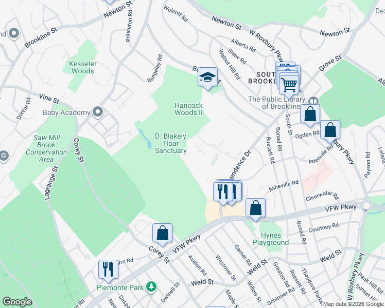 map of restaurants, bars, coffee shops, grocery stores, and more near in 