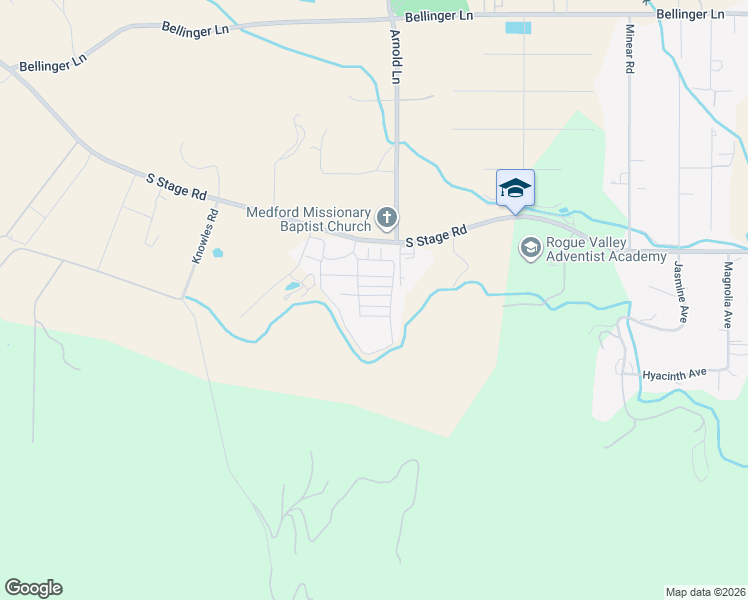 map of restaurants, bars, coffee shops, grocery stores, and more near 94 Trailer Park in Medford