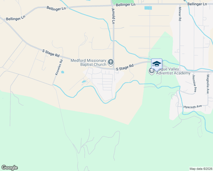 map of restaurants, bars, coffee shops, grocery stores, and more near Trailer Park in Medford