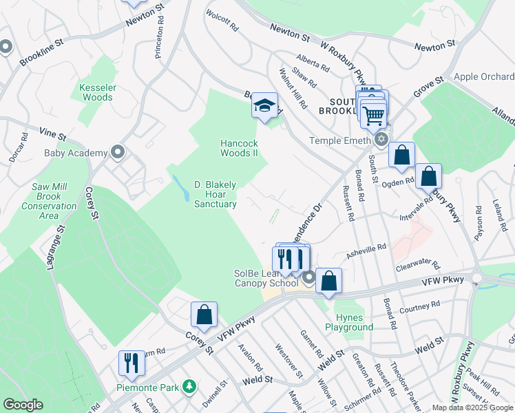 map of restaurants, bars, coffee shops, grocery stores, and more near in 