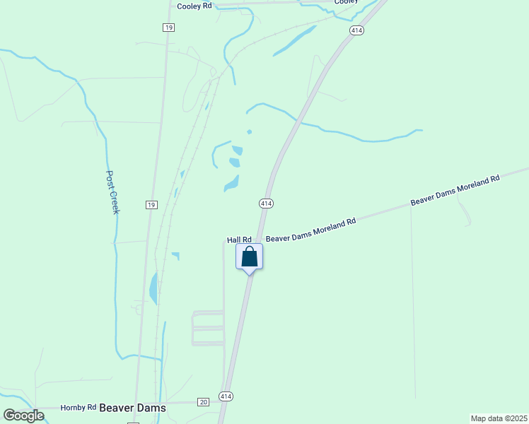 map of restaurants, bars, coffee shops, grocery stores, and more near 1374 New York 414 in Beaver Dams