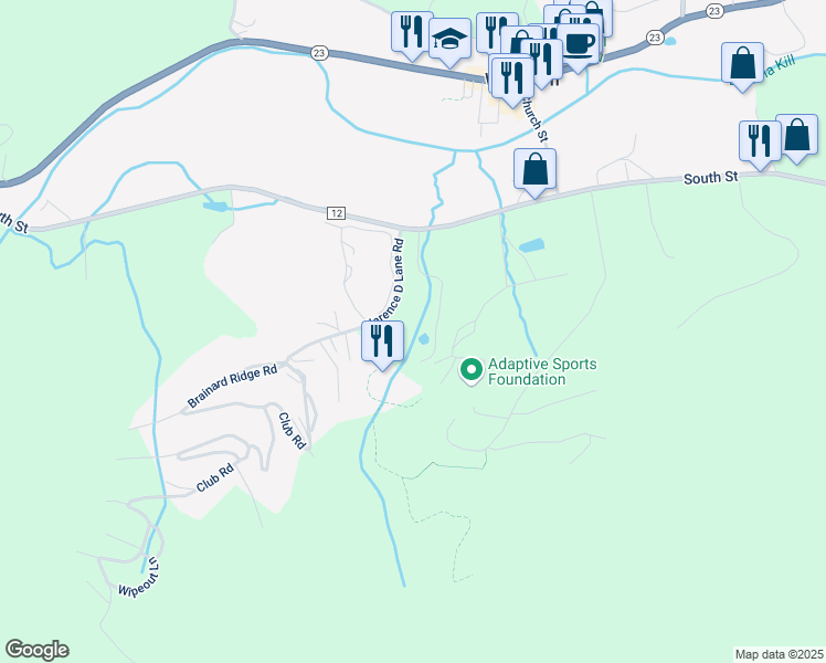 map of restaurants, bars, coffee shops, grocery stores, and more near 11-502E Whisper Creek Drive in Windham
