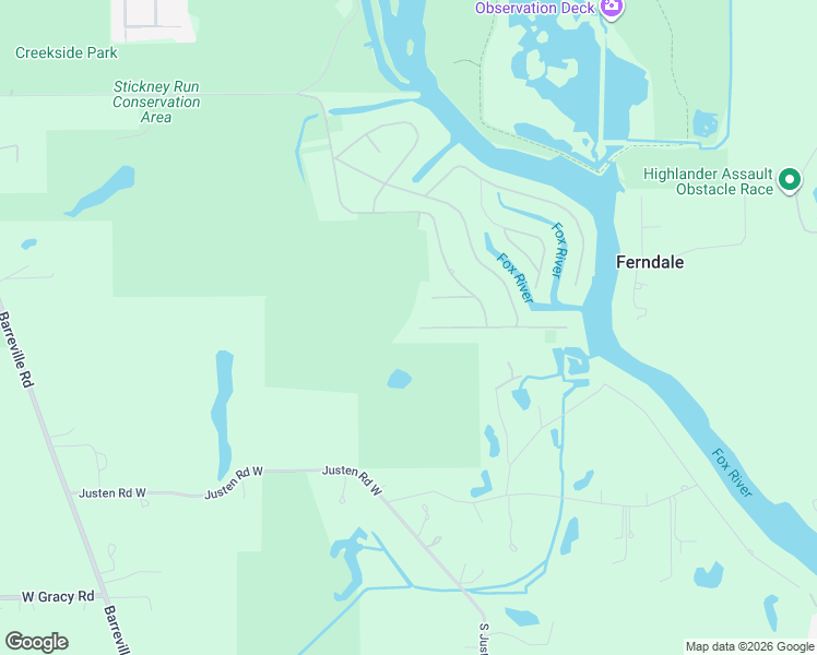 map of restaurants, bars, coffee shops, grocery stores, and more near 2721 Baldwin Road in McHenry
