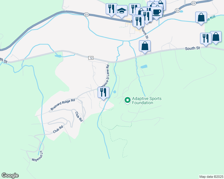 map of restaurants, bars, coffee shops, grocery stores, and more near 11-502E Whisper Creek Drive in Windham