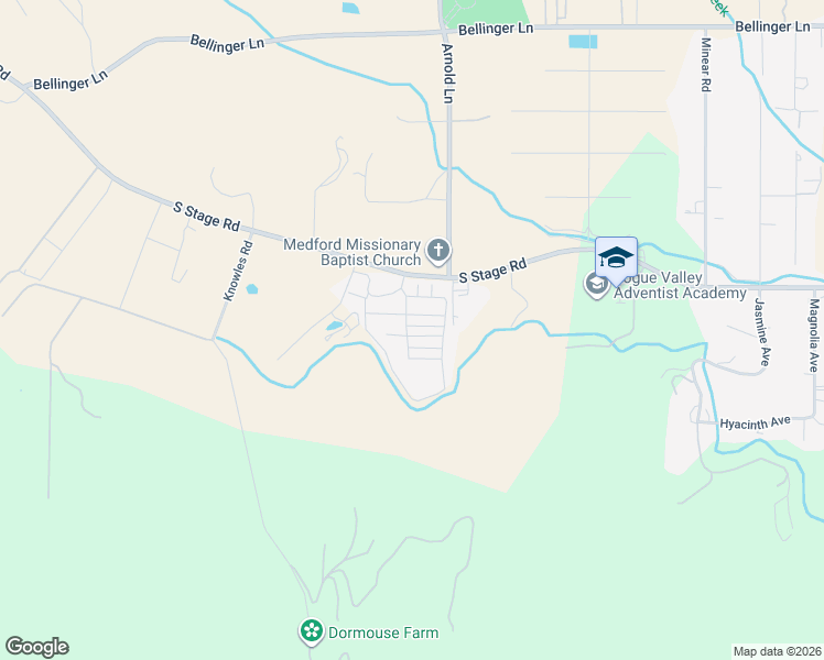 map of restaurants, bars, coffee shops, grocery stores, and more near Trailer Park in Medford