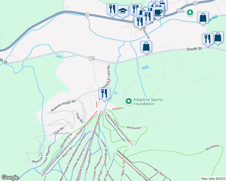 map of restaurants, bars, coffee shops, grocery stores, and more near 11-502E Whisper Creek Drive in Windham